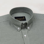 Claret Green Check Button Down Oxford Cotton Shirt - John Ellies