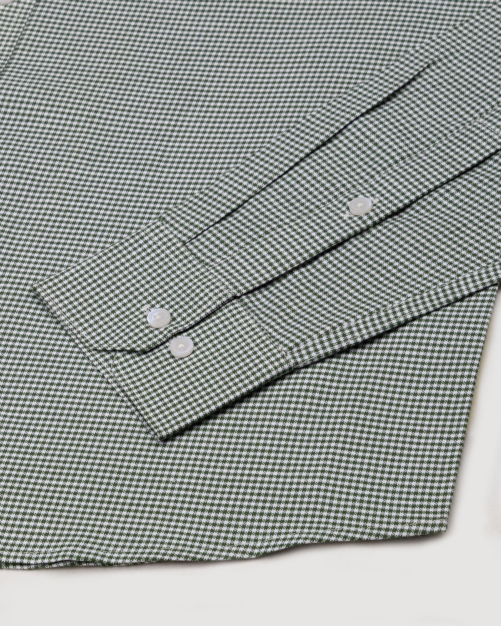 Claret Green Check Button Down Oxford Cotton Shirt - John Ellies