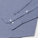 Claret Navy Blue Check Button Down Oxford Cotton Shirt - John Ellies