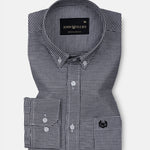 Claret Black Check Button Down Oxford Cotton Shirt - John Ellies
