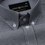 Claret Black Check Button Down Oxford Cotton Shirt - John Ellies