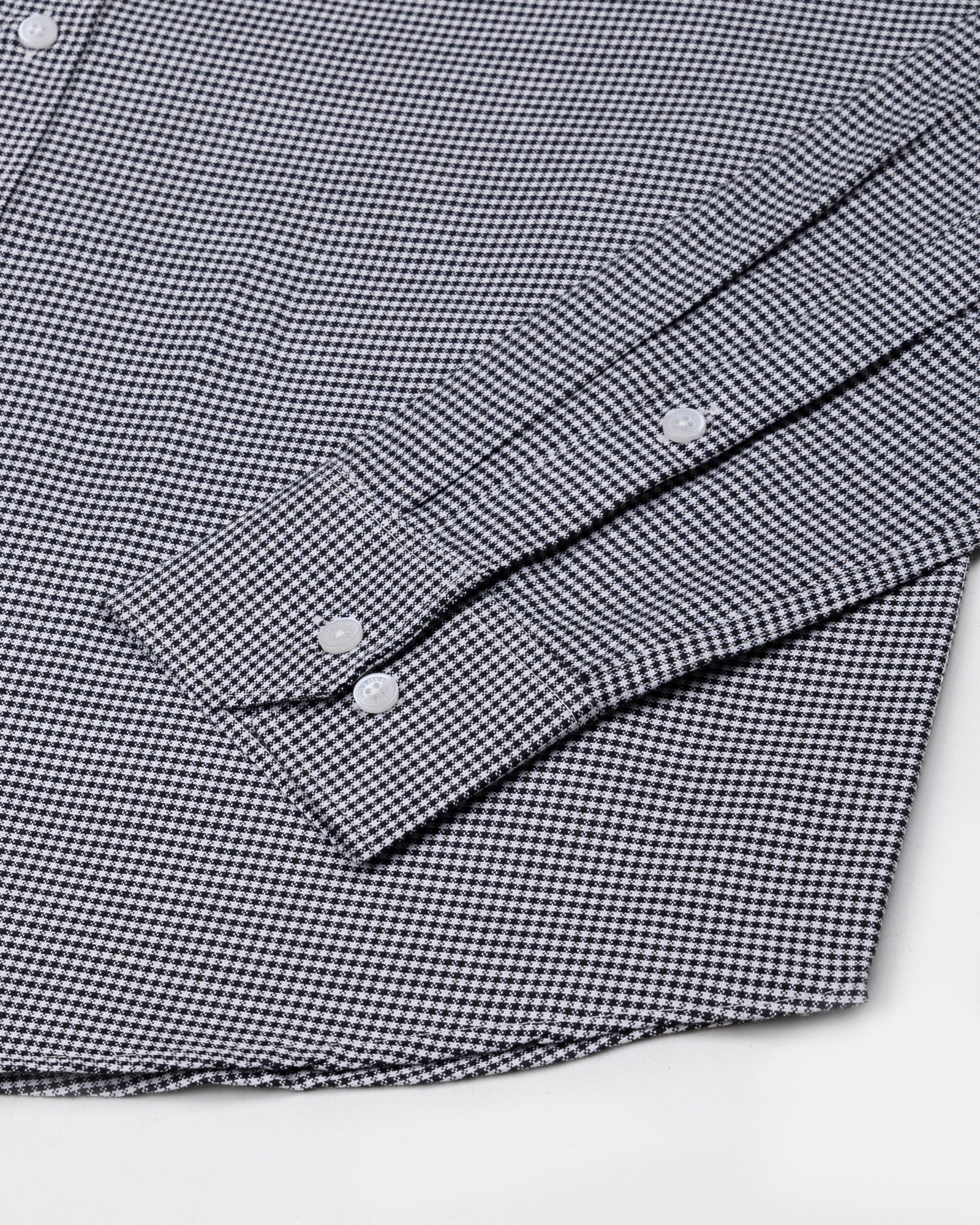 Claret Black Check Button Down Oxford Cotton Shirt - John Ellies