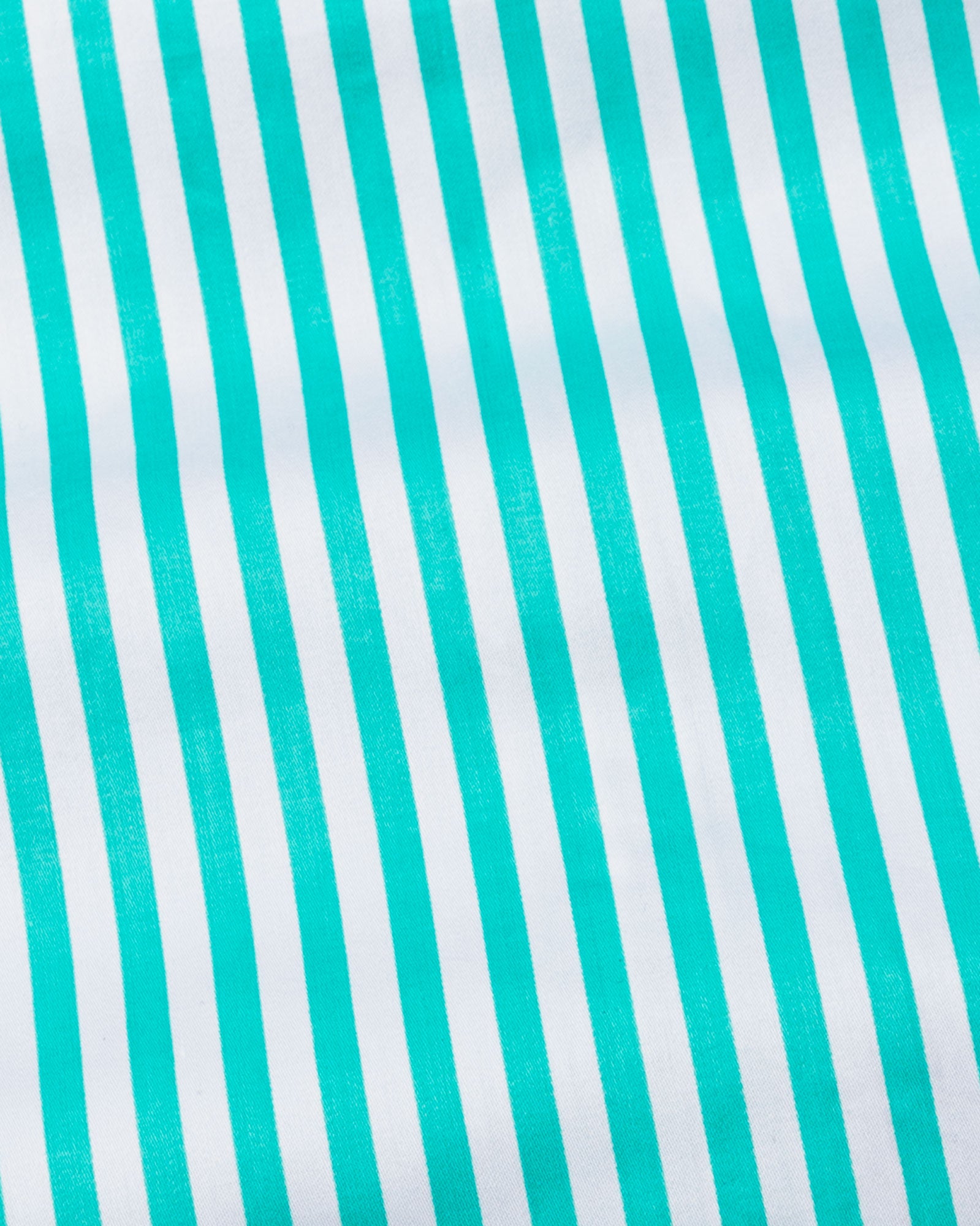 Cadenc Cyan White Cuff Collar Cotton Stripes Shirt - John Ellies