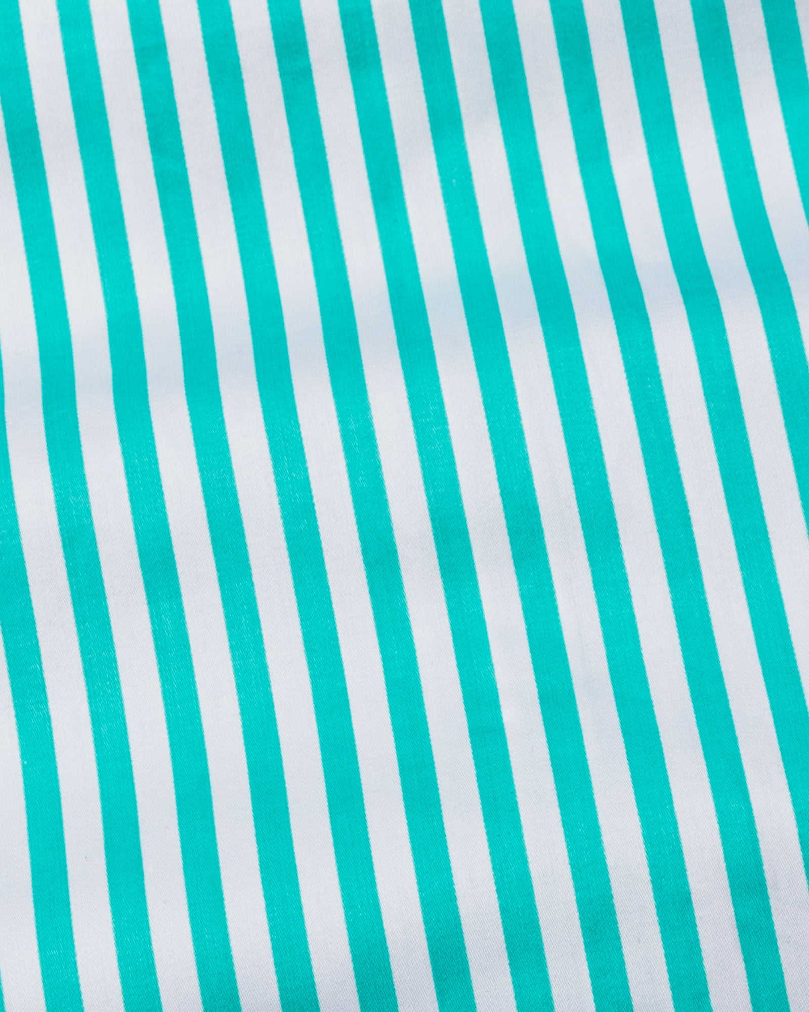 Cadenc Cyan White Cuff Collar Cotton Stripes Shirt - John Ellies