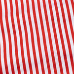 Cadenc Red White Cuff Collar Cotton Stripes Shirt - John Ellies
