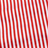 Cadenc Red White Cuff Collar Cotton Stripes Shirt - John Ellies