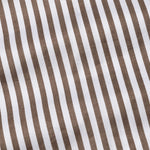 Cadenc Brown White Cuff Collar Cotton Stripes Shirt - John Ellies