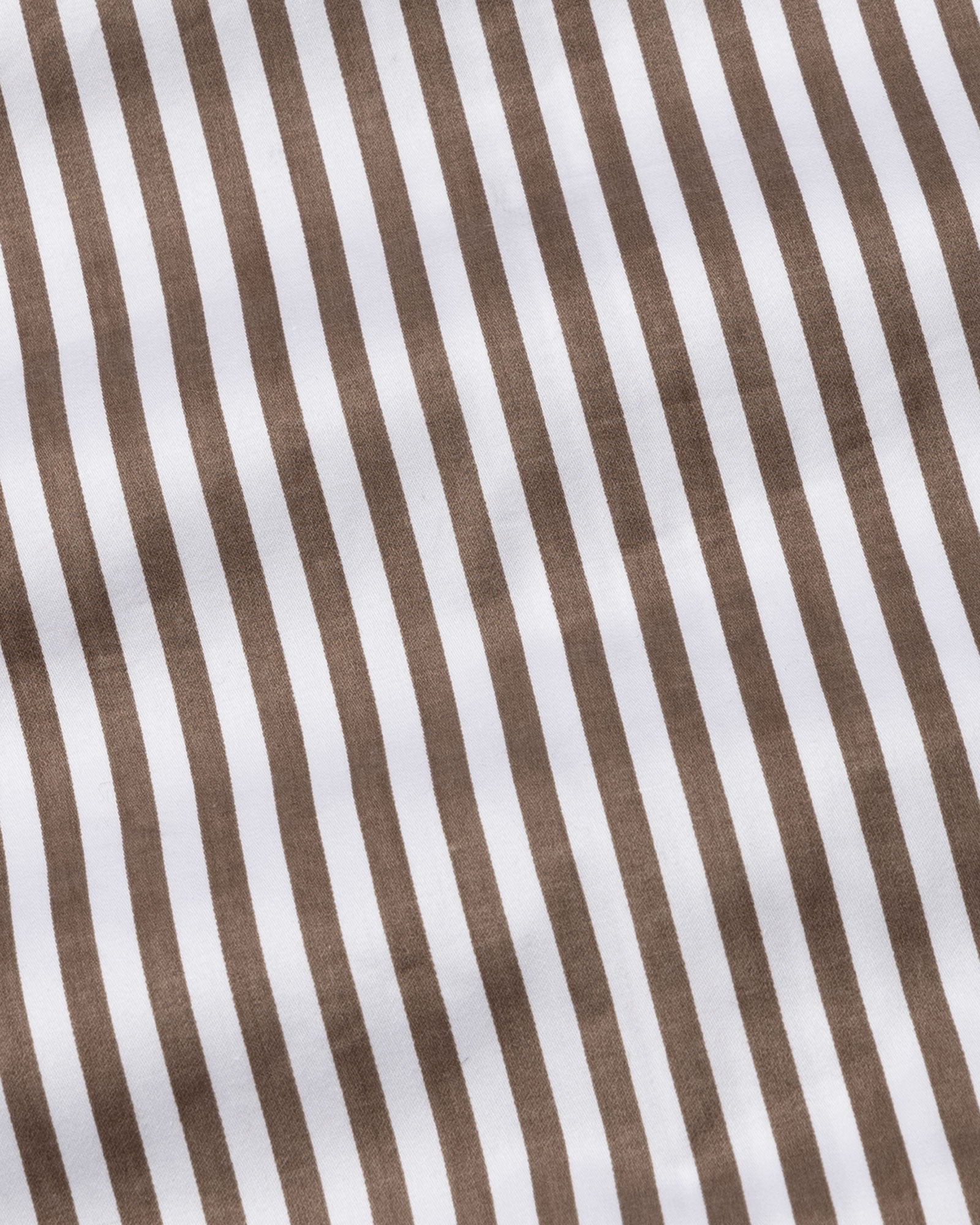 Cadenc Brown White Cuff Collar Cotton Stripes Shirt - John Ellies
