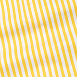 Cadenc Golden Yellow White Cuff Collar Cotton Stripes Shirt - John Ellies