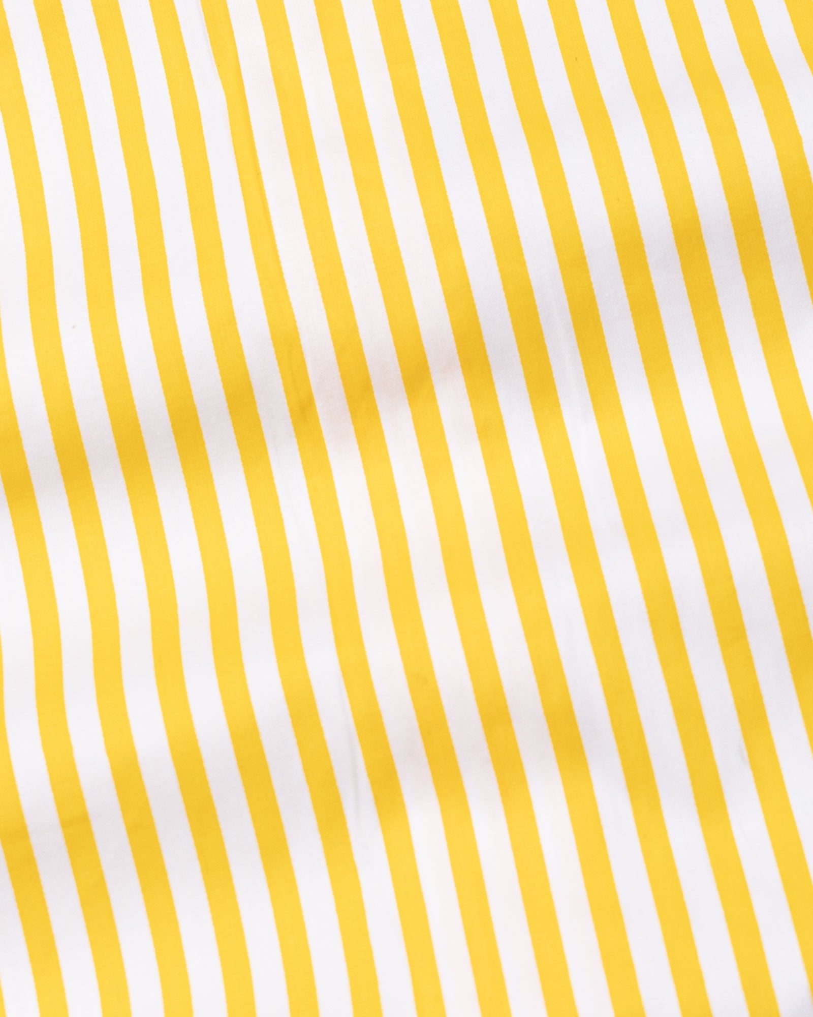 Cadenc Golden Yellow White Cuff Collar Cotton Stripes Shirt - John Ellies