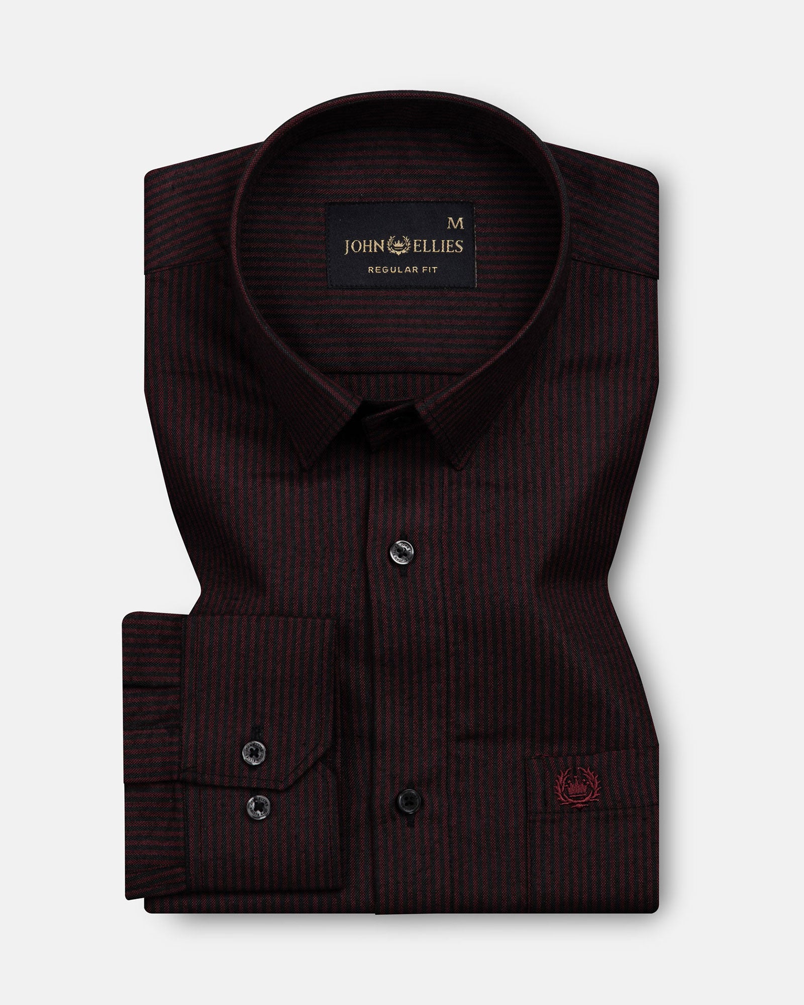 Wels Red Stripes Oxford Cotton Shirt - John Ellies