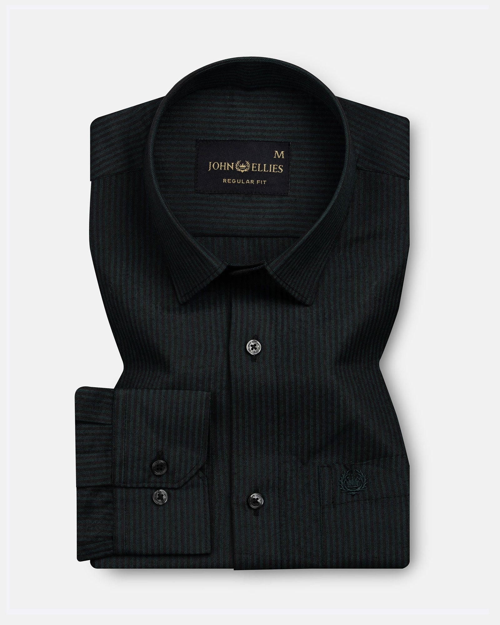 Wels Green Stripes Oxford Cotton Shirt - John Ellies