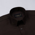 Wels Brown Stripes Oxford Cotton Shirt - John Ellies