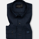 Wels Blue Stripes Oxford Cotton Shirt - John Ellies