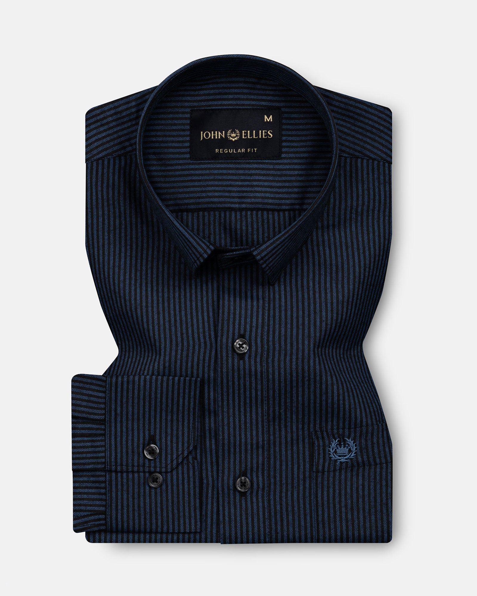 Wels Blue Stripes Oxford Cotton Shirt - John Ellies