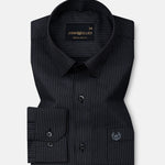 Wels Grey Stripes Oxford Cotton Shirt - John Ellies