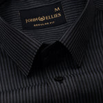 Wels Grey Stripes Oxford Cotton Shirt - John Ellies