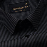 Wels Grey Stripes Oxford Cotton Shirt - John Ellies
