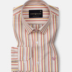 Venzia Multicolor Stripes Cotton Shirt - John Ellies