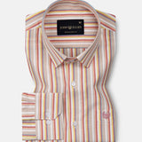 Venzia Multicolor Stripes Cotton Shirt - John Ellies