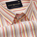 Venzia Multicolor Stripes Cotton Shirt - John Ellies