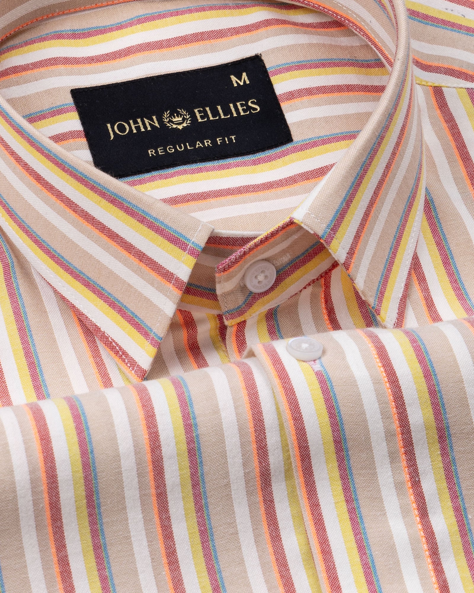 Venzia Multicolor Stripes Cotton Shirt - John Ellies