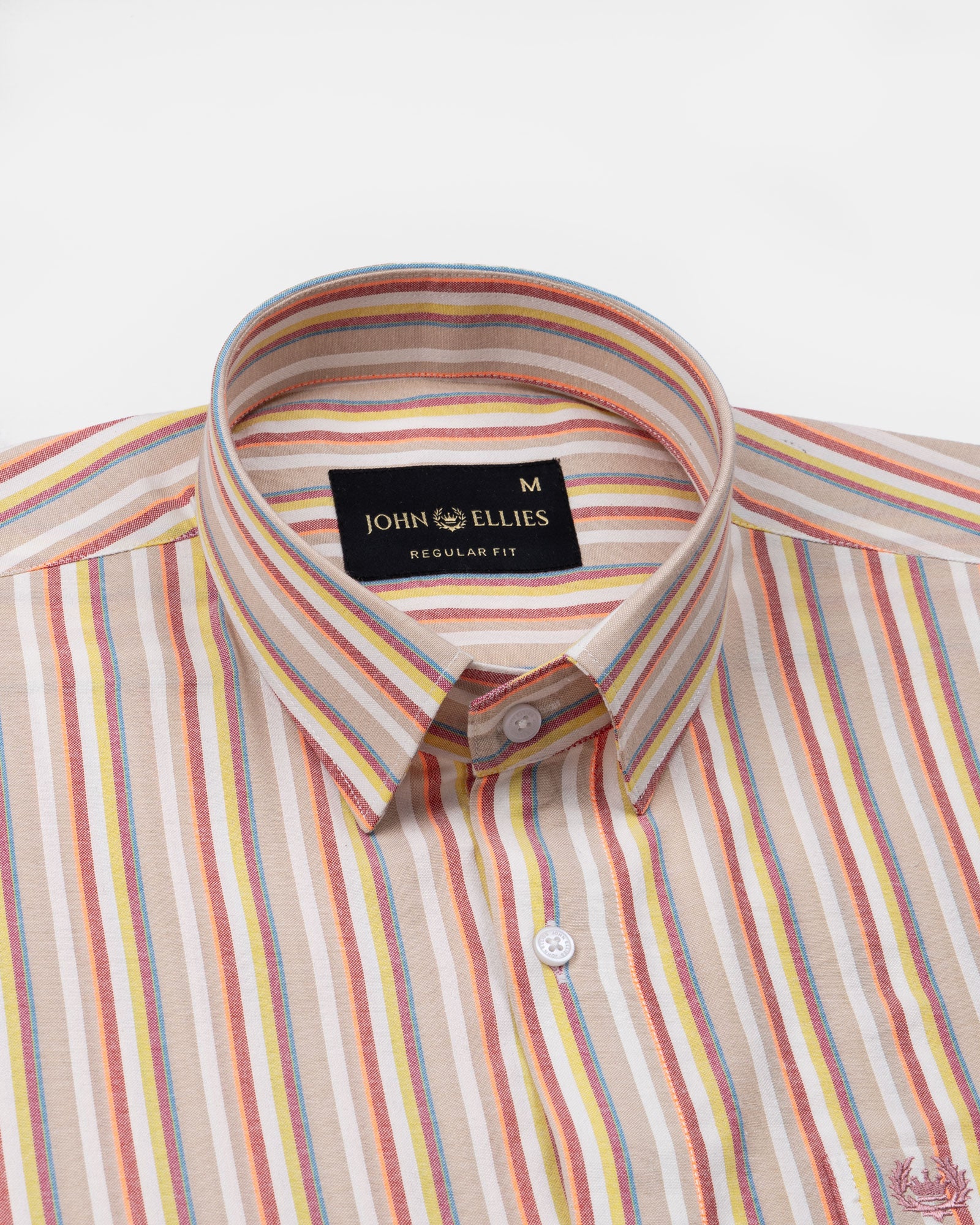 Venzia Multicolor Stripes Cotton Shirt - John Ellies