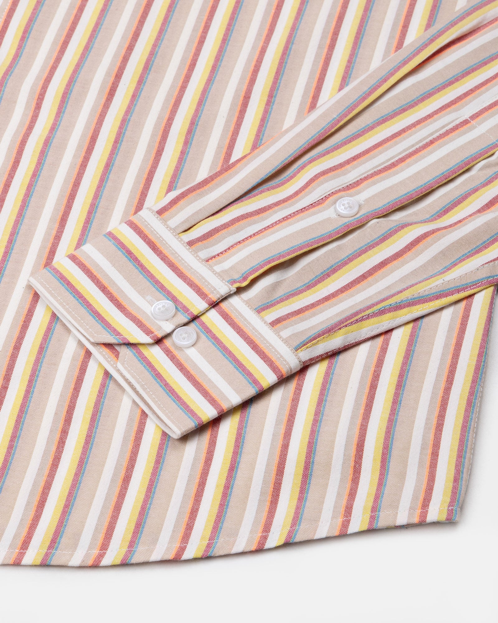 Venzia Multicolor Stripes Cotton Shirt - John Ellies