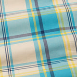 Venzia Cream With Cyan Check Cotton Shirt - John Ellies