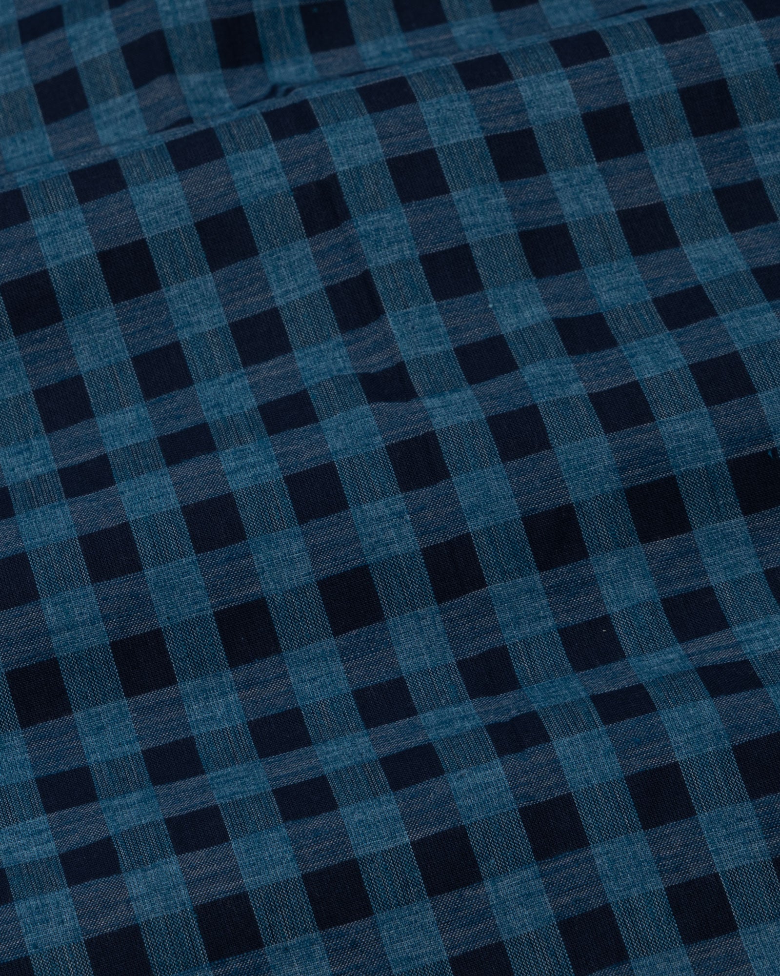 Venzia Navy Blue Check Cotton Shirt - John Ellies