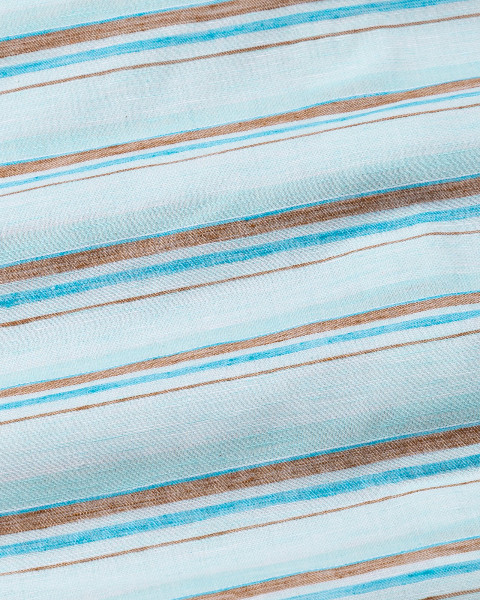 Venzia Powder Blue Stripes Linen Shirt - John Ellies