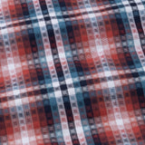 Venzia Red Check Textured Cotton Shirt - John Ellies