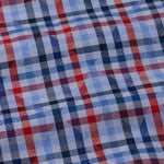Venzia Blue Check Textured Cotton Shirt - John Ellies