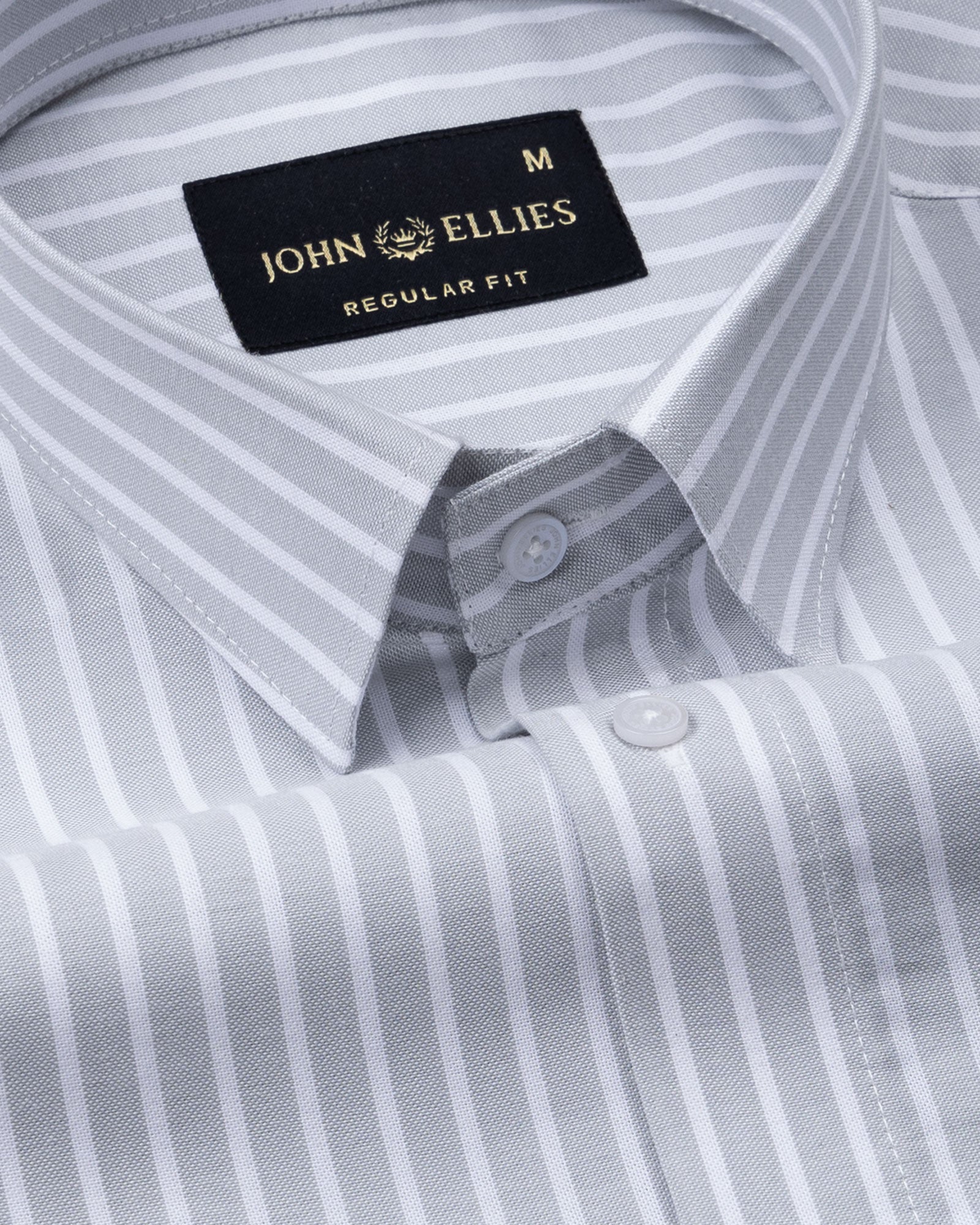 Venzia Silver Stripes Oxford Cotton Shirt - John Ellies