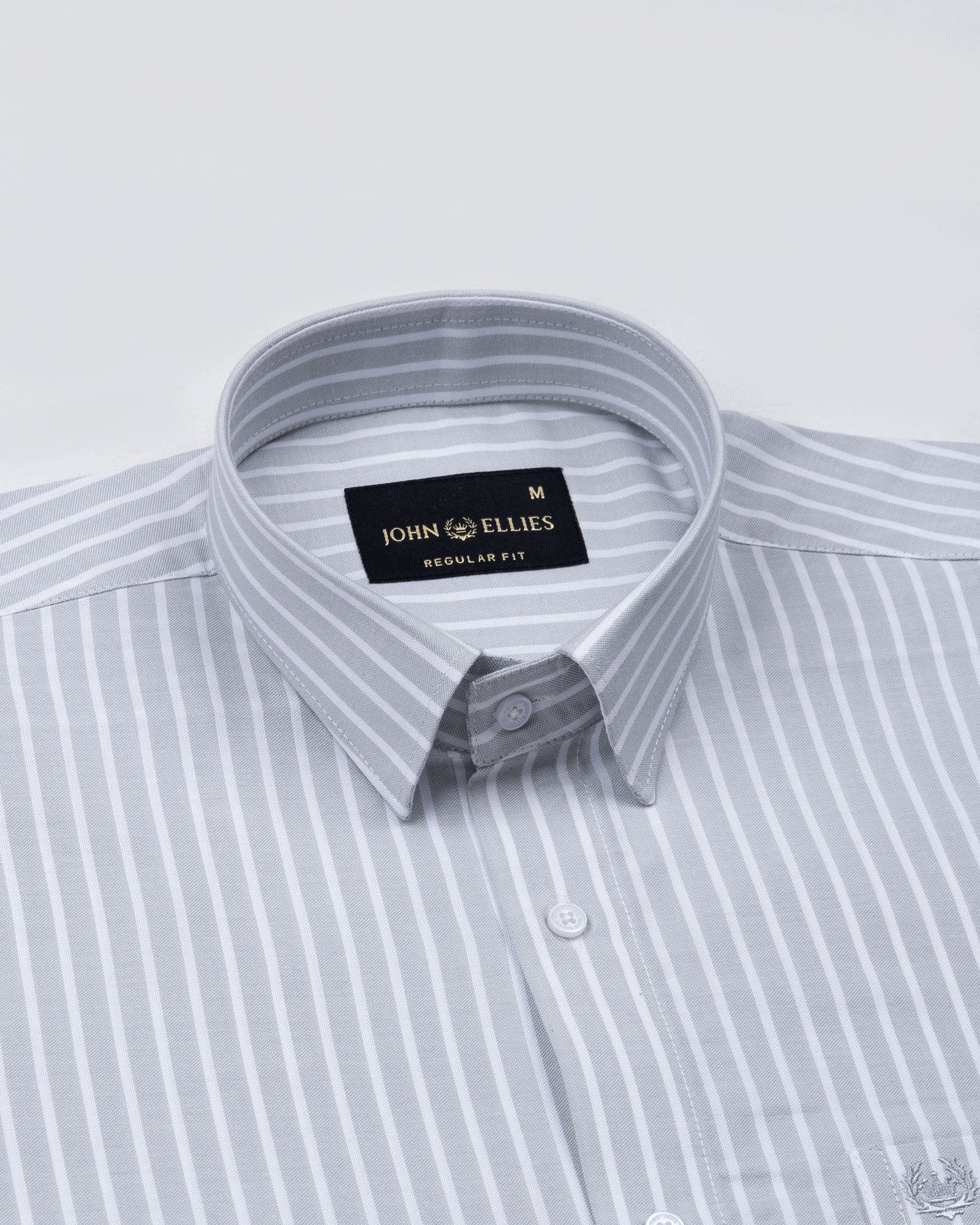 Venzia Silver Stripes Oxford Cotton Shirt - John Ellies