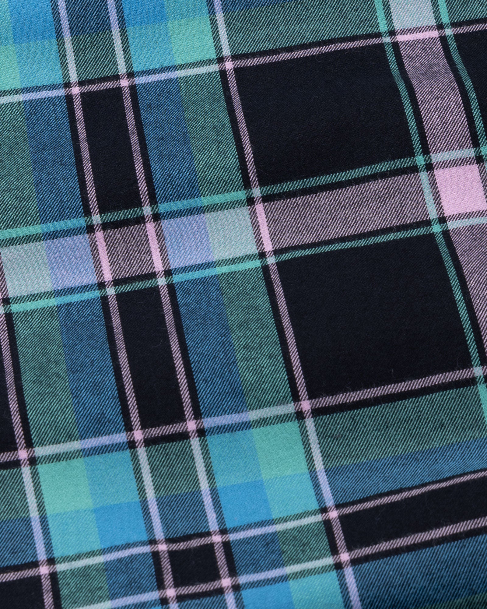 Venzia Green And Black Check Cotton Shirt - John Ellies