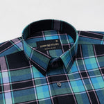 Venzia Green And Black Check Cotton Shirt - John Ellies