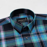 Venzia Green And Black Check Cotton Shirt - John Ellies