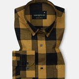 Venzia Yellow Check Cotton Shirt - John Ellies