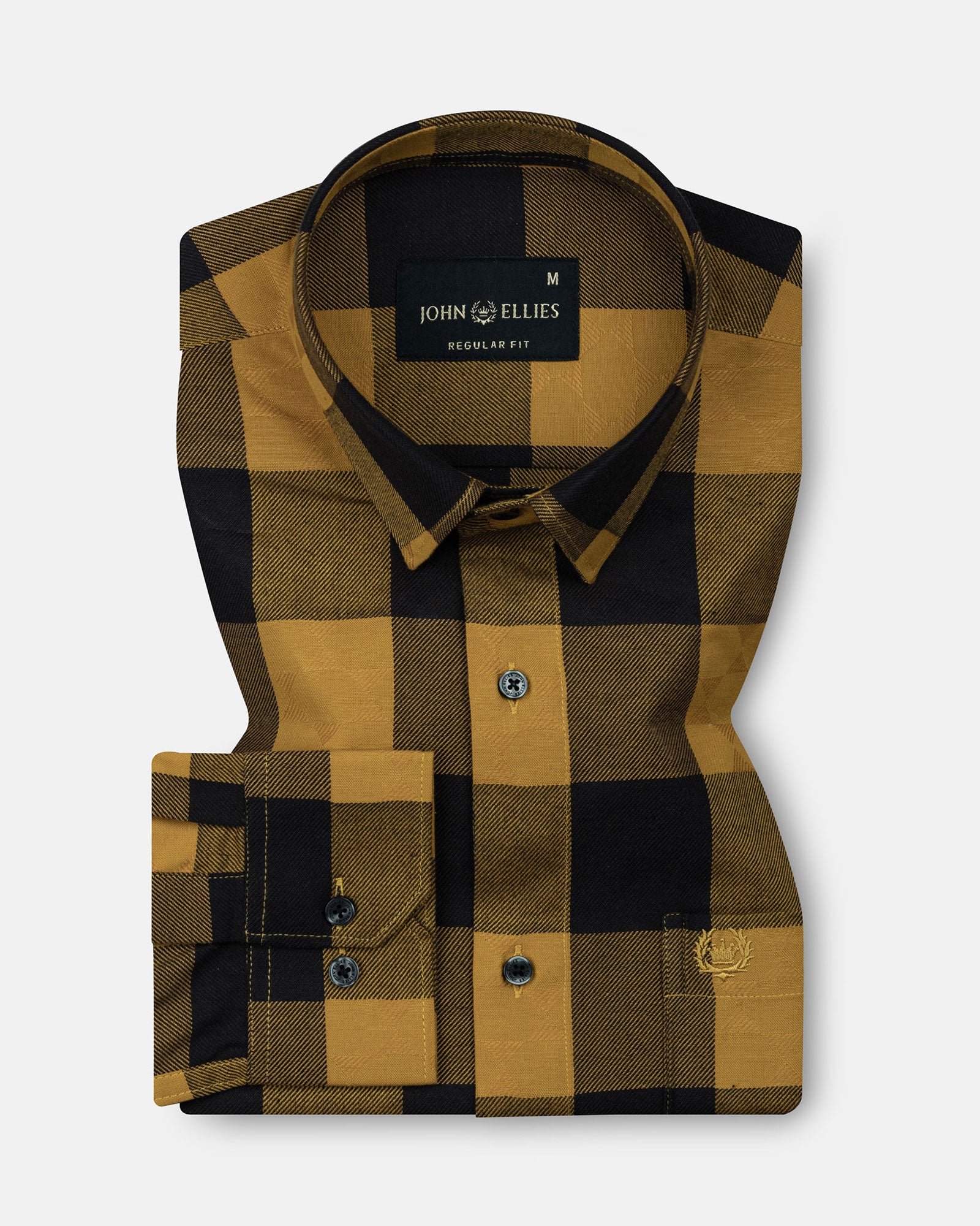 Venzia Yellow Check Cotton Shirt - John Ellies