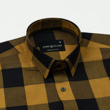 Venzia Yellow Check Cotton Shirt - John Ellies