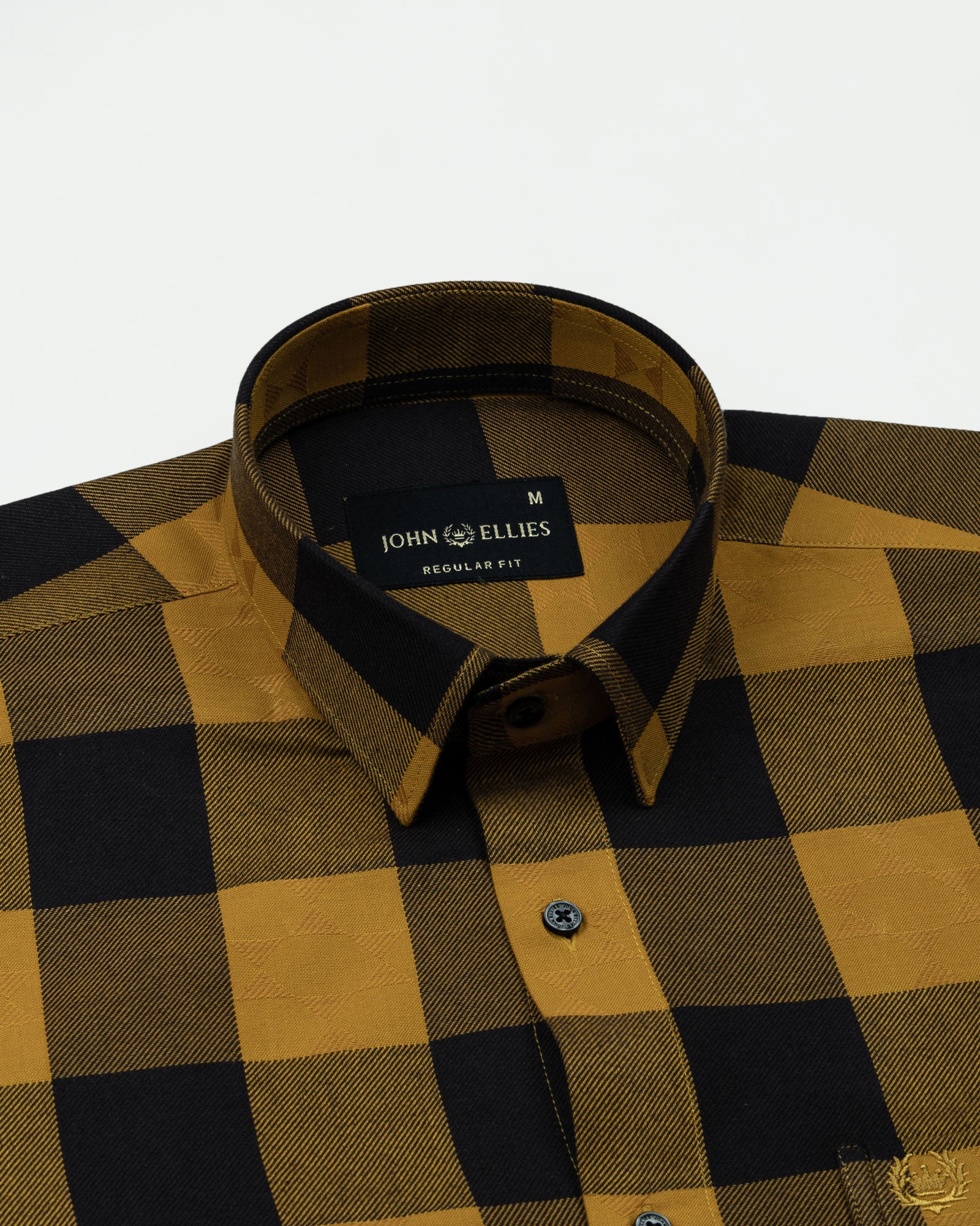 Venzia Yellow Check Cotton Shirt - John Ellies