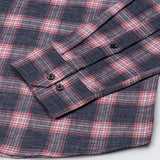 Venzia Grey And Red Check Cotton Shirt - John Ellies