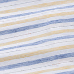 Venzia Yellow With Blue Stripes Linen Shirt - John Ellies
