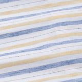 Venzia Yellow With Blue Stripes Linen Shirt - John Ellies