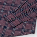 Venzia Maroon Check Linen Shirt - John Ellies