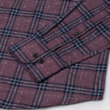 Venzia Maroon Check Linen Shirt - John Ellies