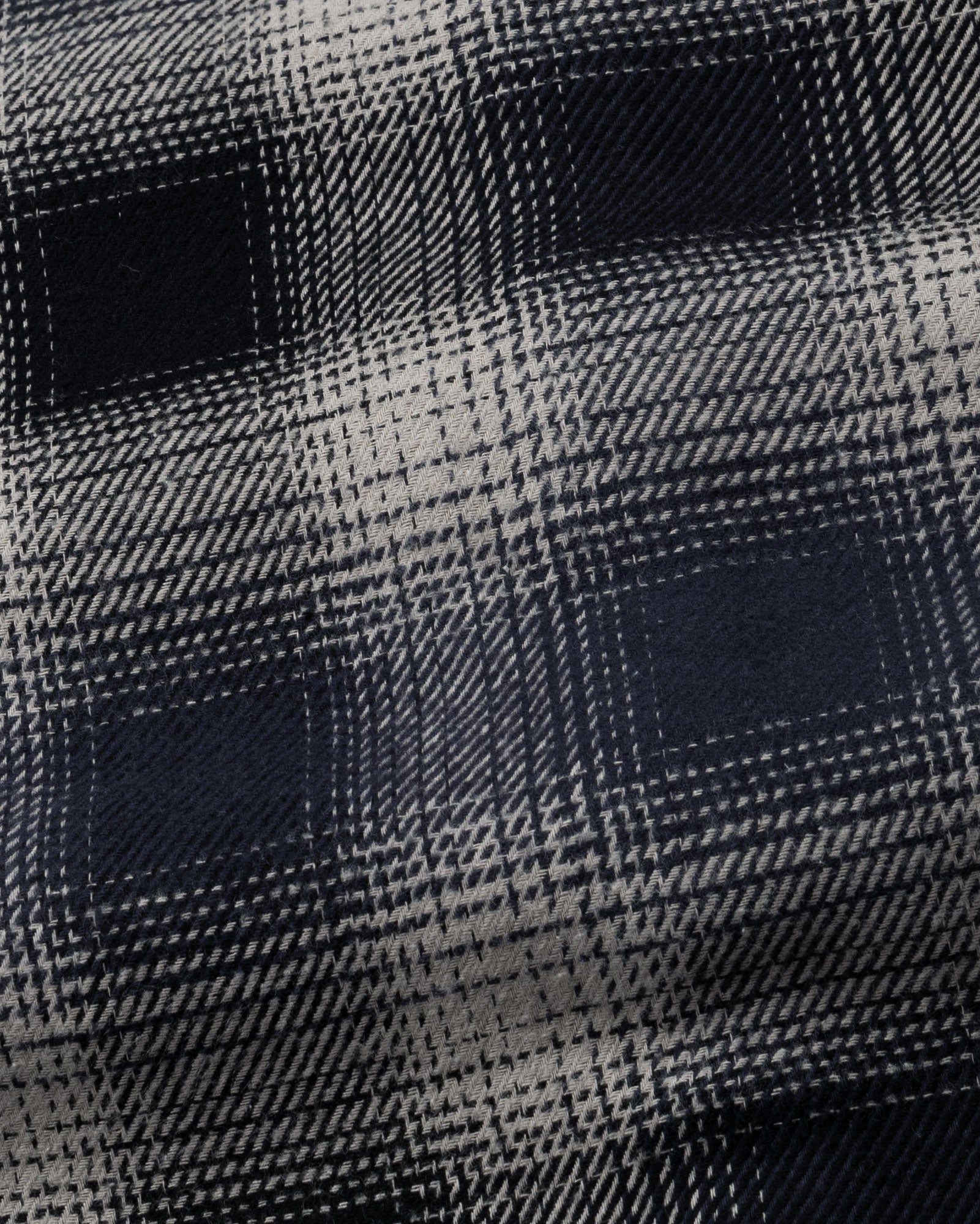 Venzia Black And Navy Check Heavy Cotton Shirt - John Ellies
