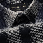Venzia Black And Navy Check Heavy Cotton Shirt - John Ellies