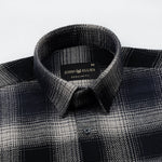 Venzia Black And Navy Check Heavy Cotton Shirt - John Ellies